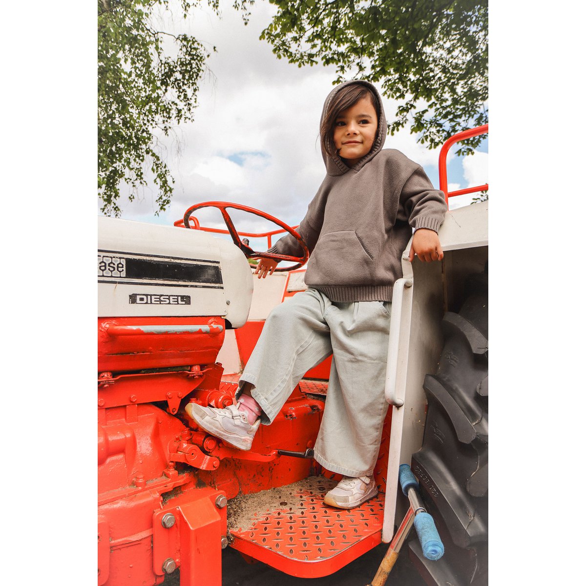 Alfie Gebreide Unisex Kinderhoodie van Katoen