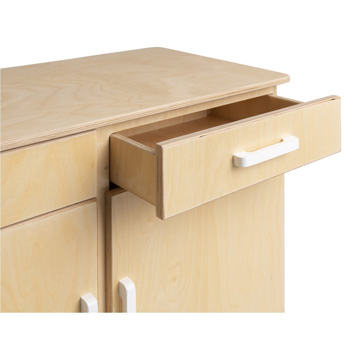 Van Dijk Toys houten speelkeuken naturel-wit | 77 cm