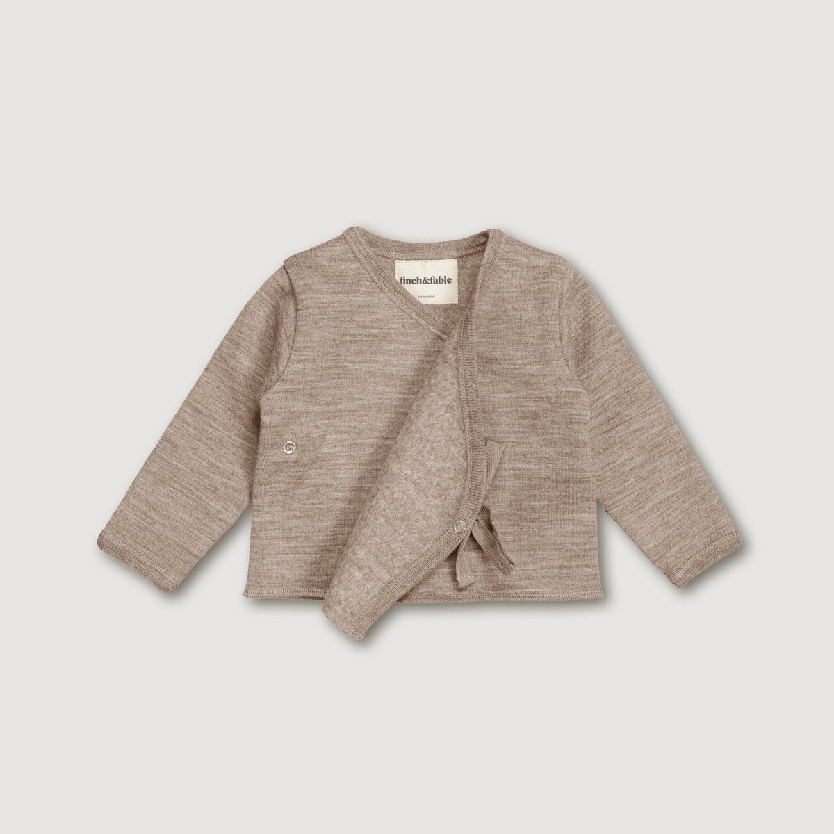 Finch & Fable wolfleece babyvest van merinowol - Zand