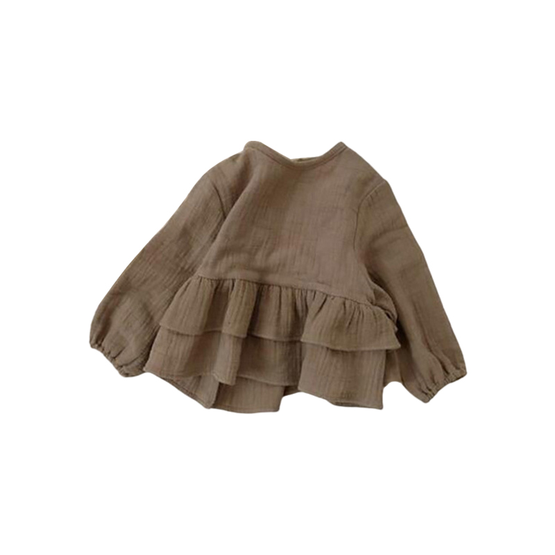 LUISA Mousseline Meisjesblouse met Peplum Ruches