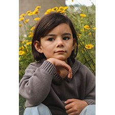 Alfie Gebreide Unisex Kinderhoodie van Katoen