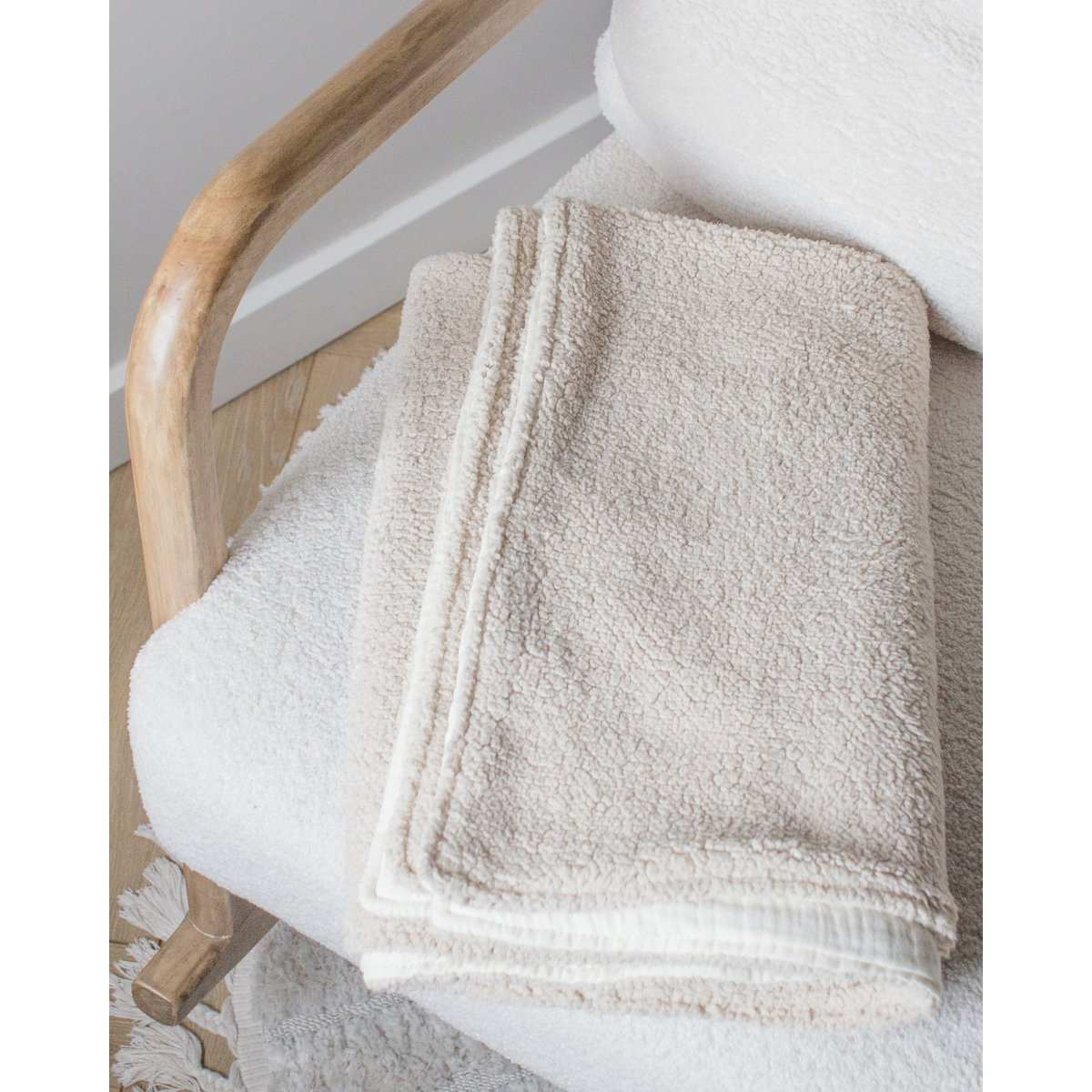 Teddy Wiegdeken en Ledikantdeken – Light Beige