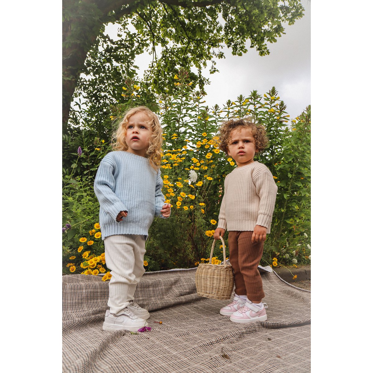 Lea Unisex Gebreide Kindertrui met Ronde Hals