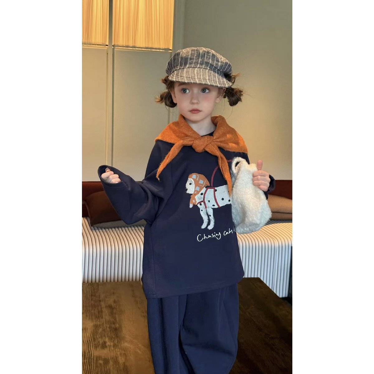 Archie Tweedelige Kinder Loungeset met Puppyprint