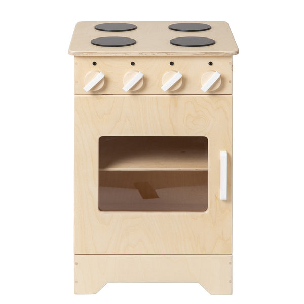 Van Dijk Toys houten speelfornuis naturel-wit