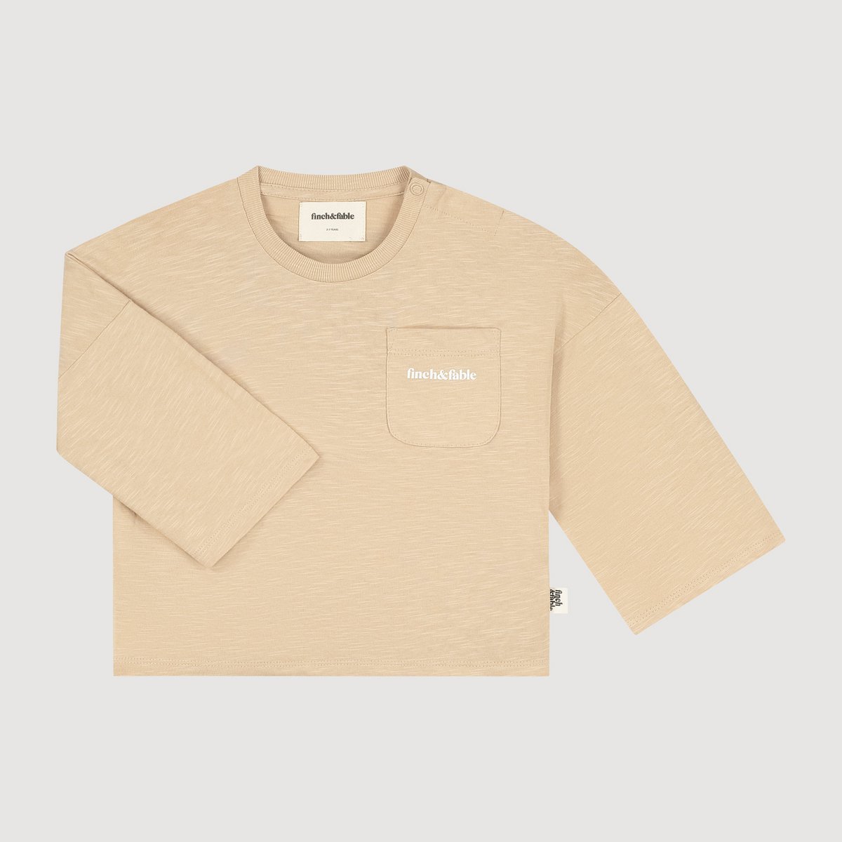 Slub Longsleeve van Biologisch Katoen – Cappuccino