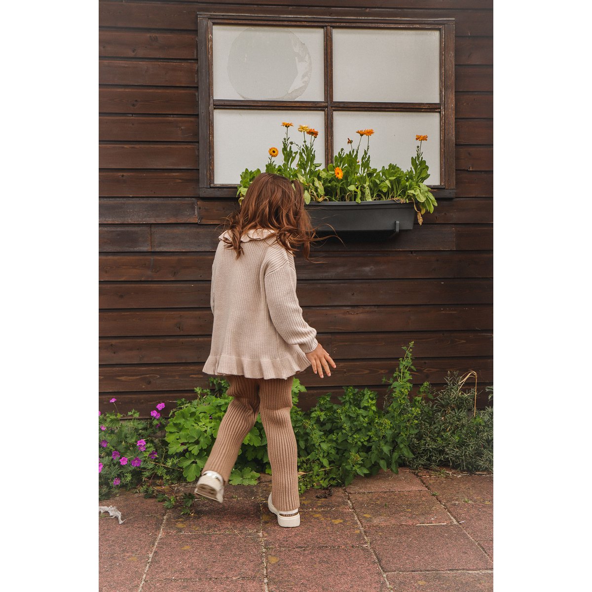 Scarlett Gebreide Kinderbroek – Warm Ribkatoen