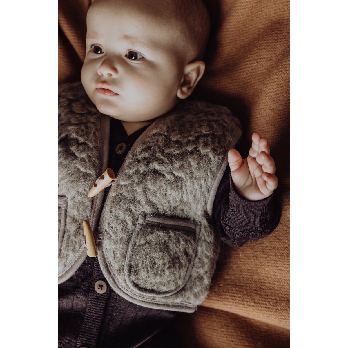 Wollen Sherpa Vest - Zand