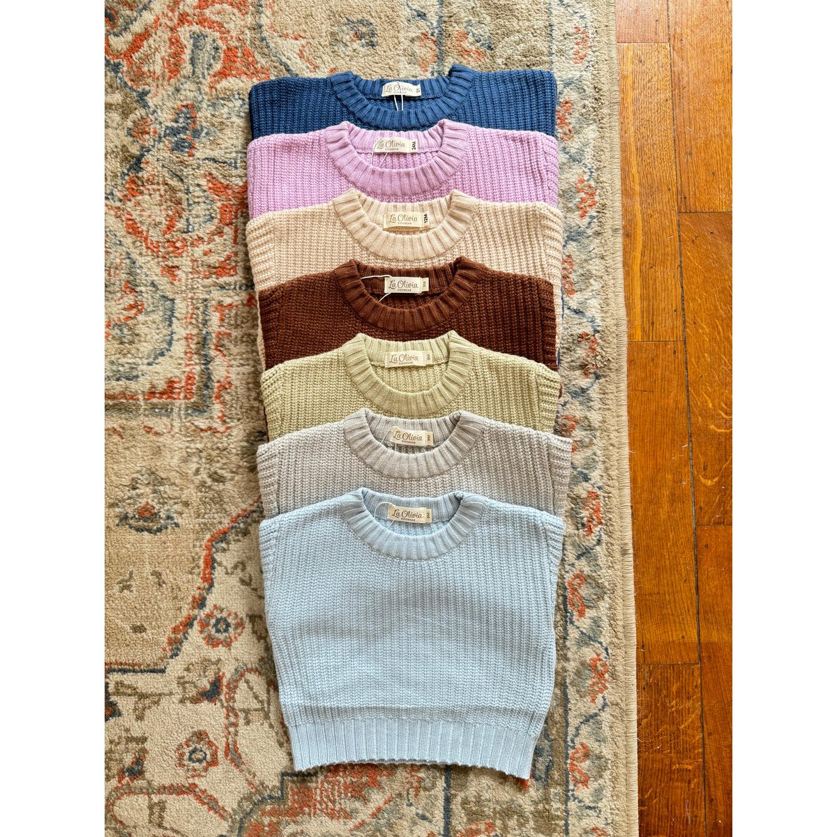 Lea Unisex Gebreide Kindertrui met Ronde Hals