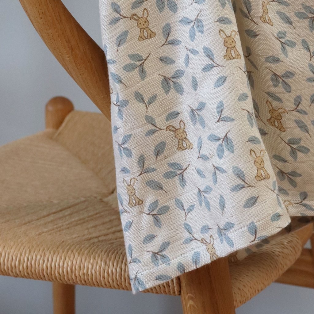 Nuuroo bamboe mousseline doekjes Bunny Leaf | 2 stuks