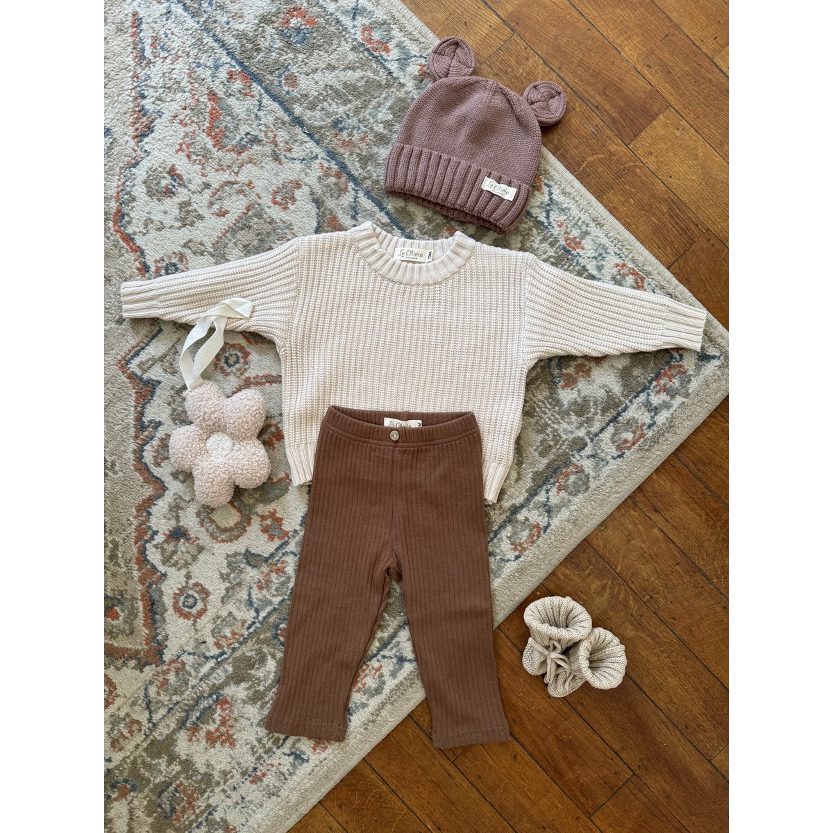 Lea Unisex Gebreide Kindertrui met Ronde Hals