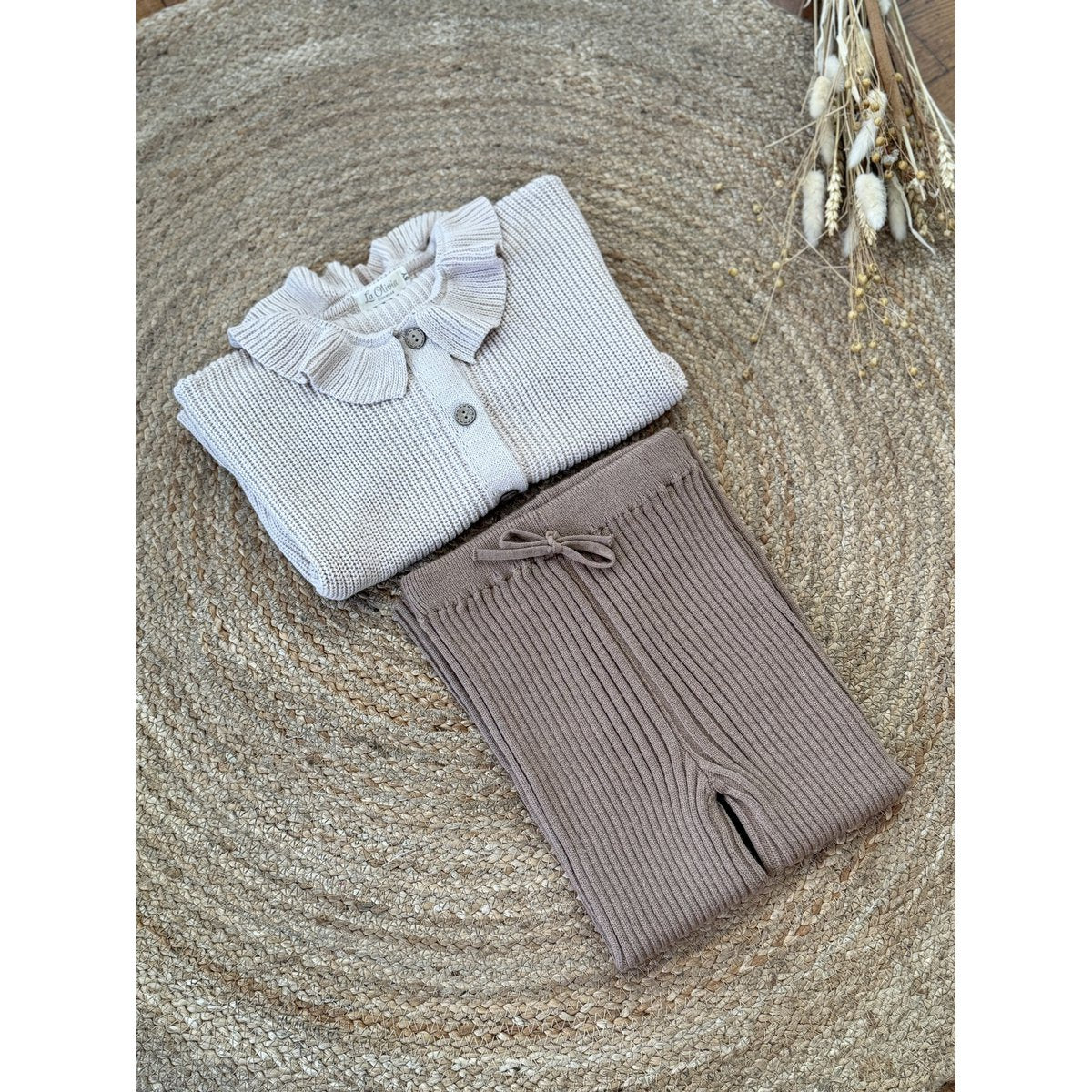 Scarlett Gebreide Kinderbroek – Warm Ribkatoen