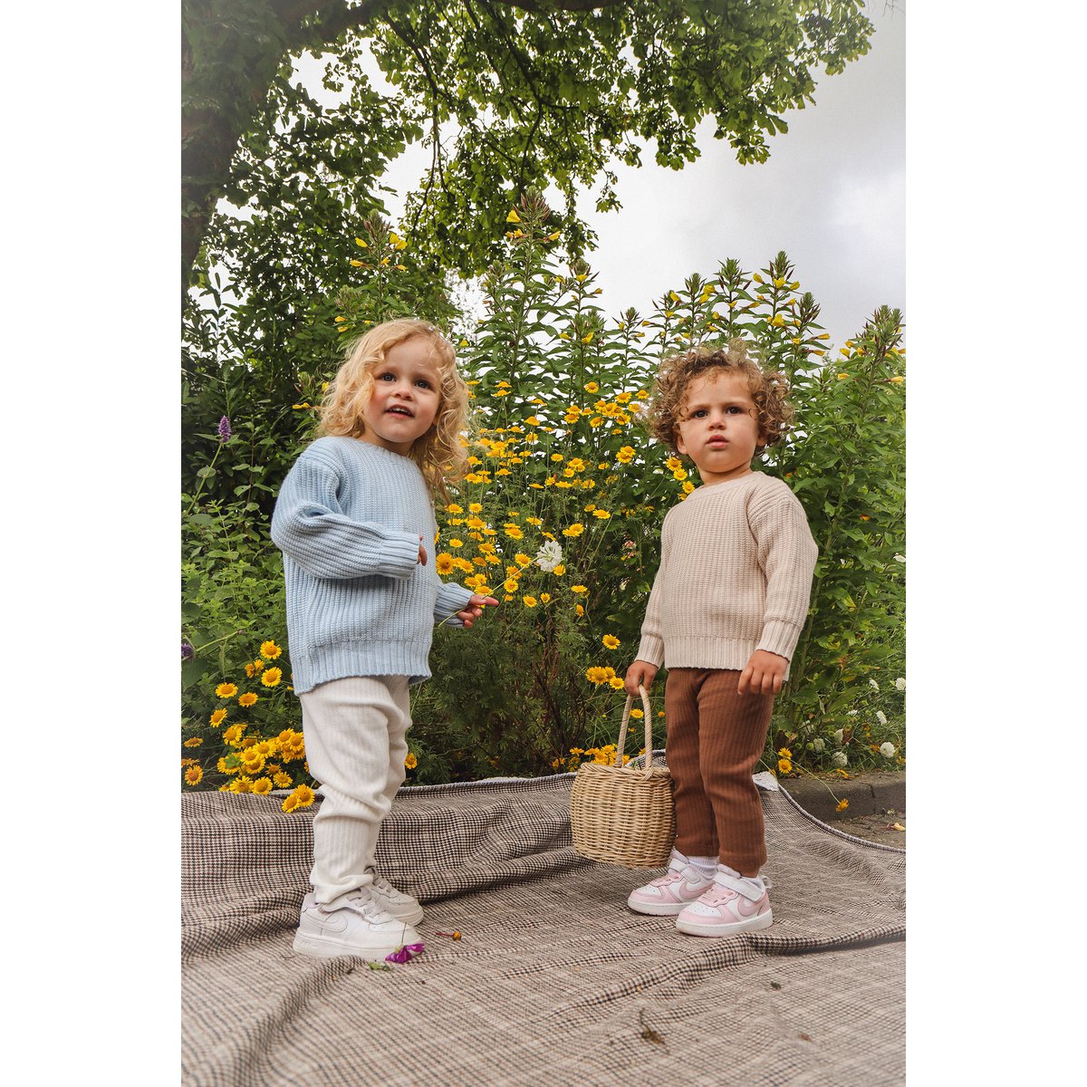 Lea Unisex Gebreide Kindertrui met Ronde Hals