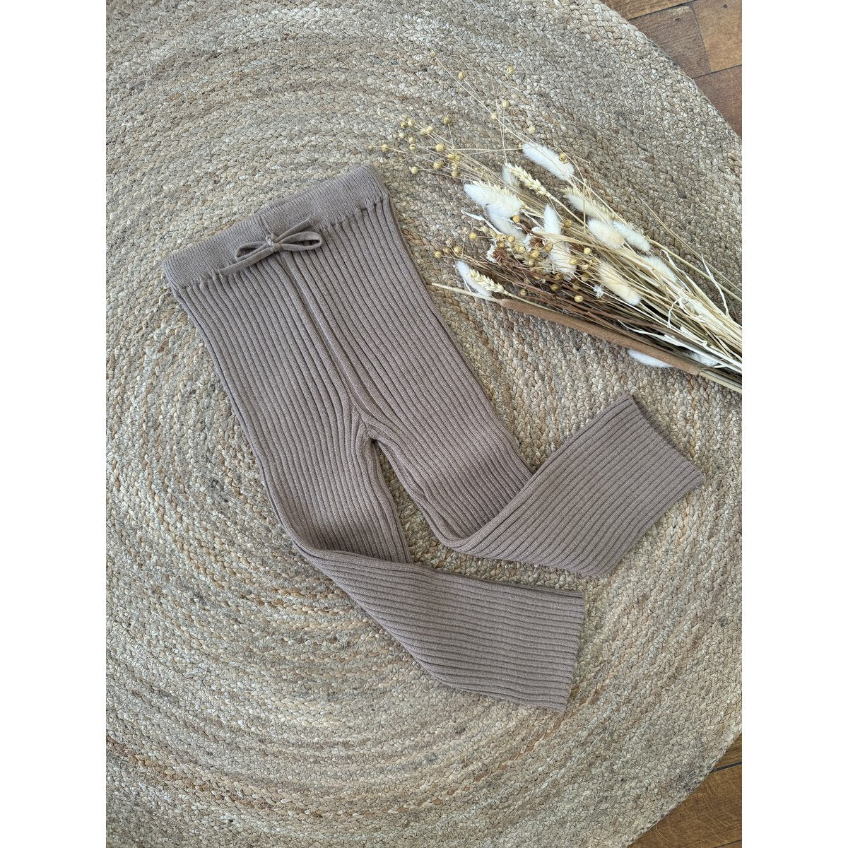 Scarlett Gebreide Kinderbroek – Warm Ribkatoen
