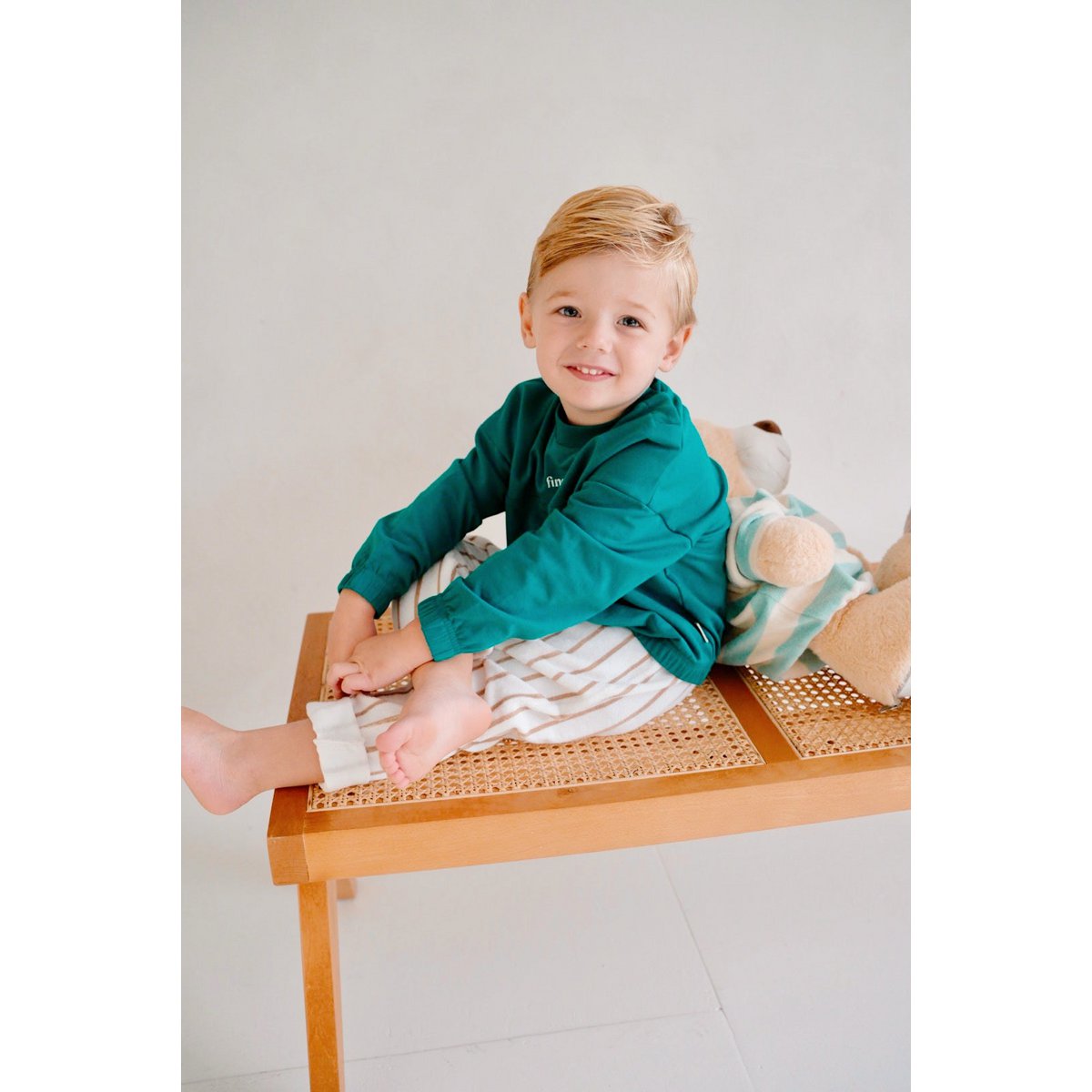 Kindersweater van Biologisch Katoen Fleece – Matcha