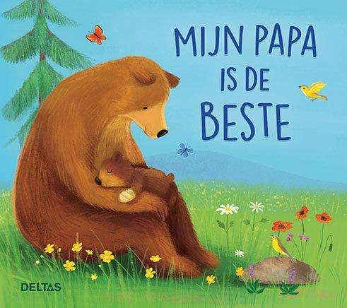 Vader en kind lezen Mijn papa is de beste