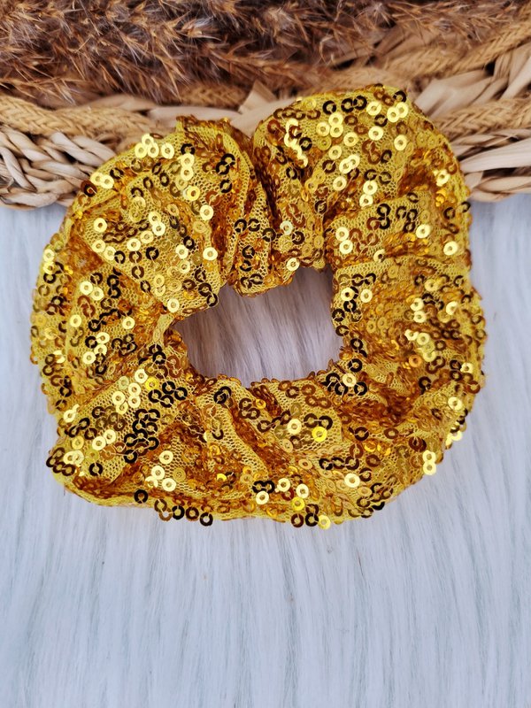 Scrunchie Sparkle Goud