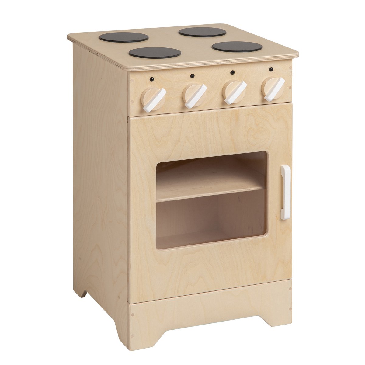 Van Dijk Toys houten speelfornuis naturel-wit