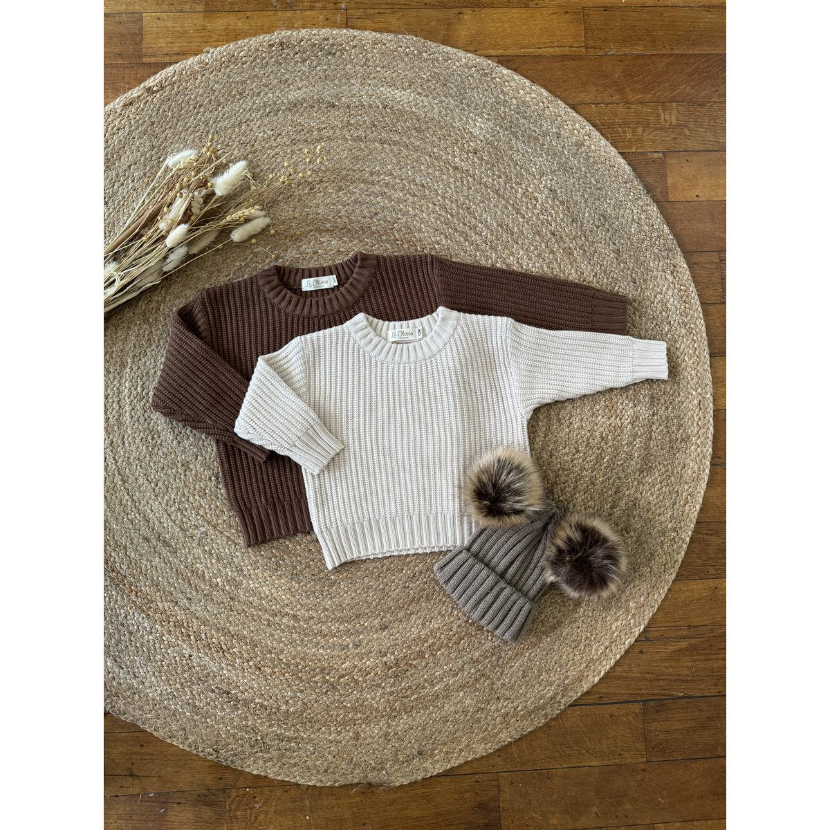Lea Unisex Gebreide Kindertrui met Ronde Hals