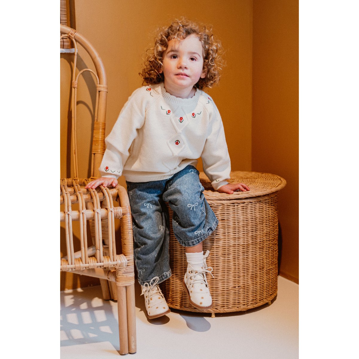 Rae Kinderjeans met Lintprint – Rechte Pijp