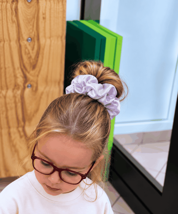 Luxe satijnen scrunchie lila