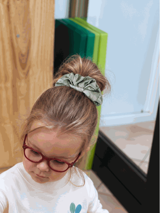 Luxe satijnen scrunchie Sage
