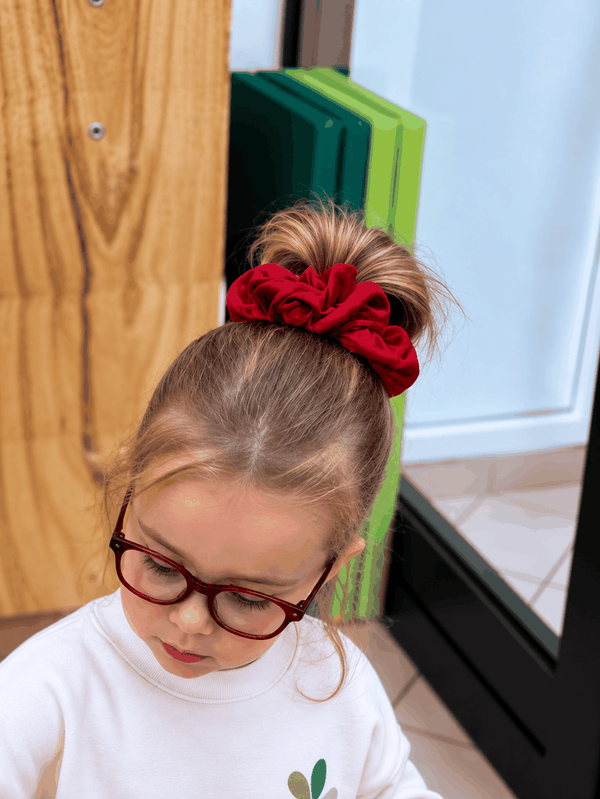 Luxe satijnen scrunchie bordeaux