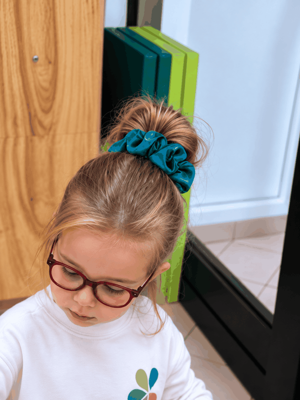Luxe satijnen scrunchie Emerald