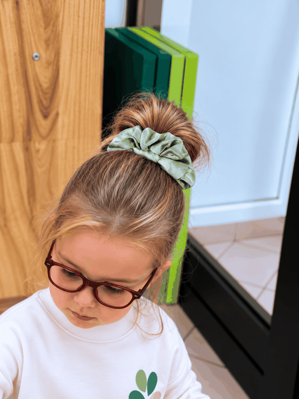 Luxe satijnen scrunchie Sage