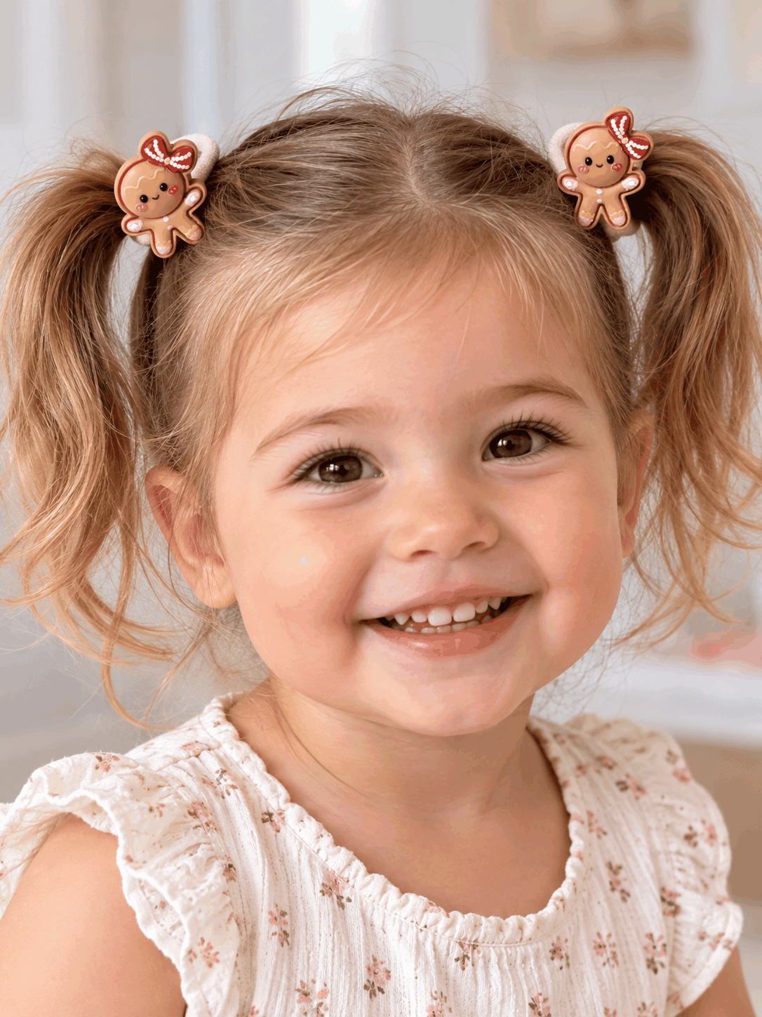 Mini-haarelastiekjes Gingerbread girl | 2 stuks