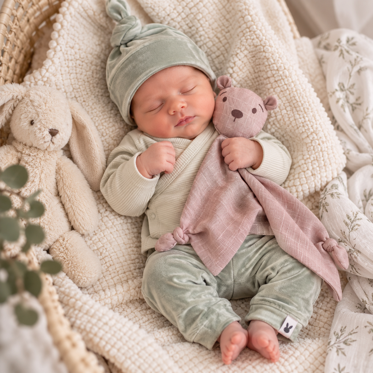 Robin teddy knuffeldoekje van bamboe