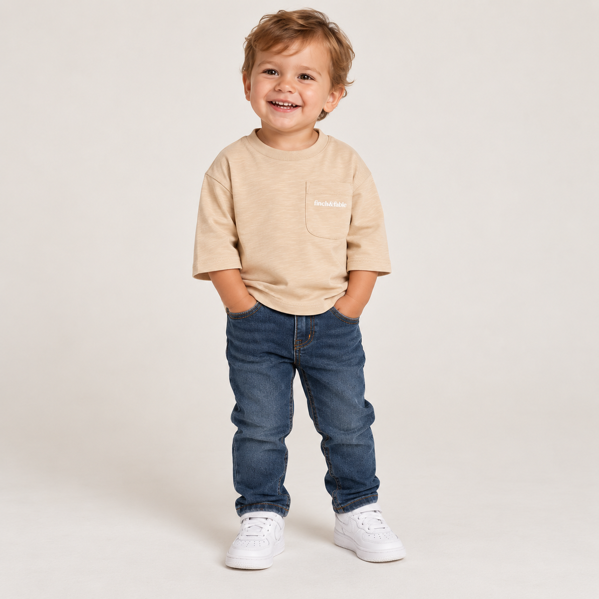 Slub Longsleeve van Biologisch Katoen – Cappuccino