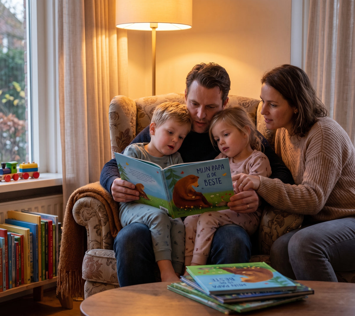 Kinderboekje Mijn papa is de beste over troosten en knuffelen