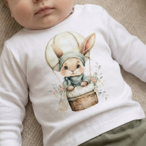 Babysetje maat 56 met konijnenprint