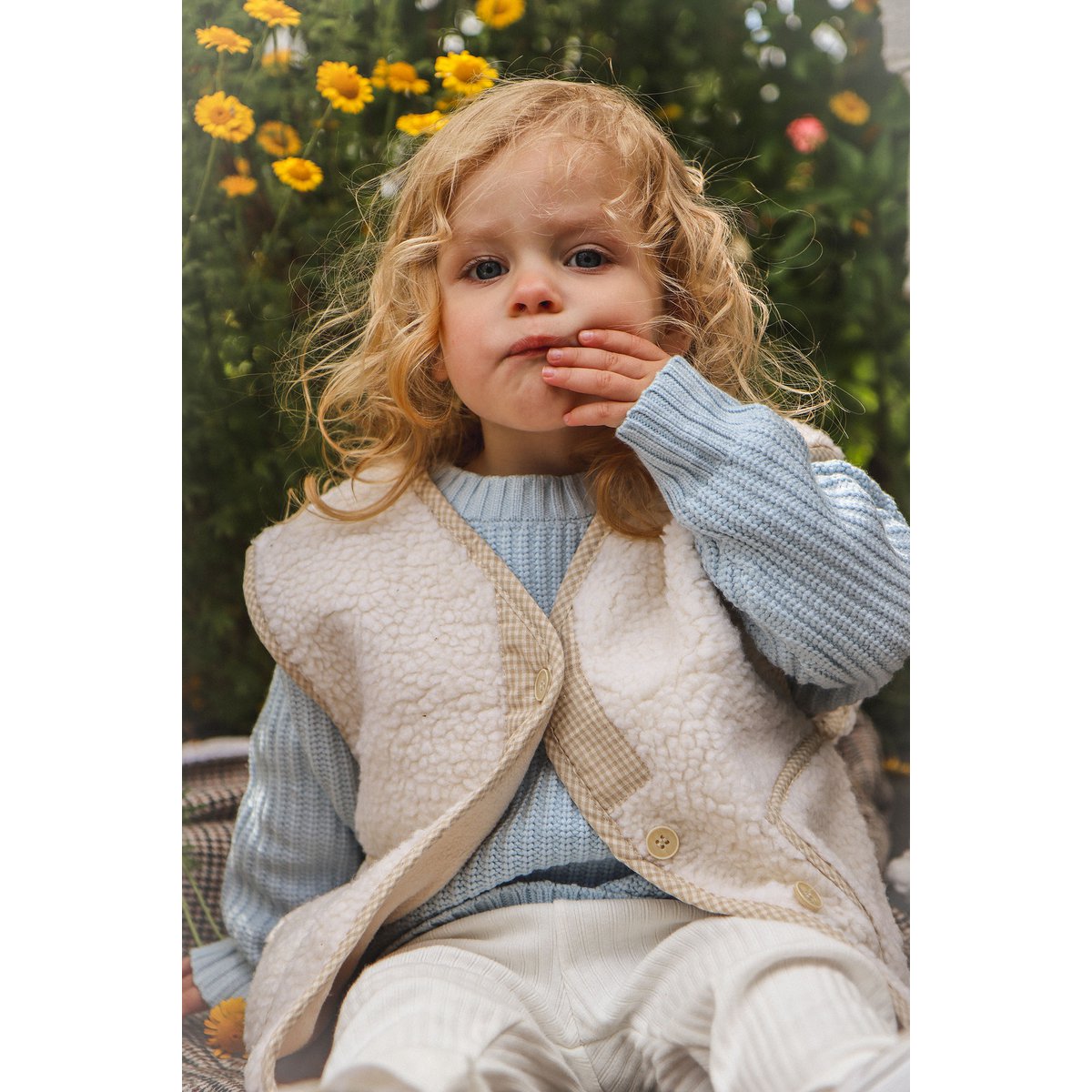 Lea Unisex Gebreide Kindertrui met Ronde Hals