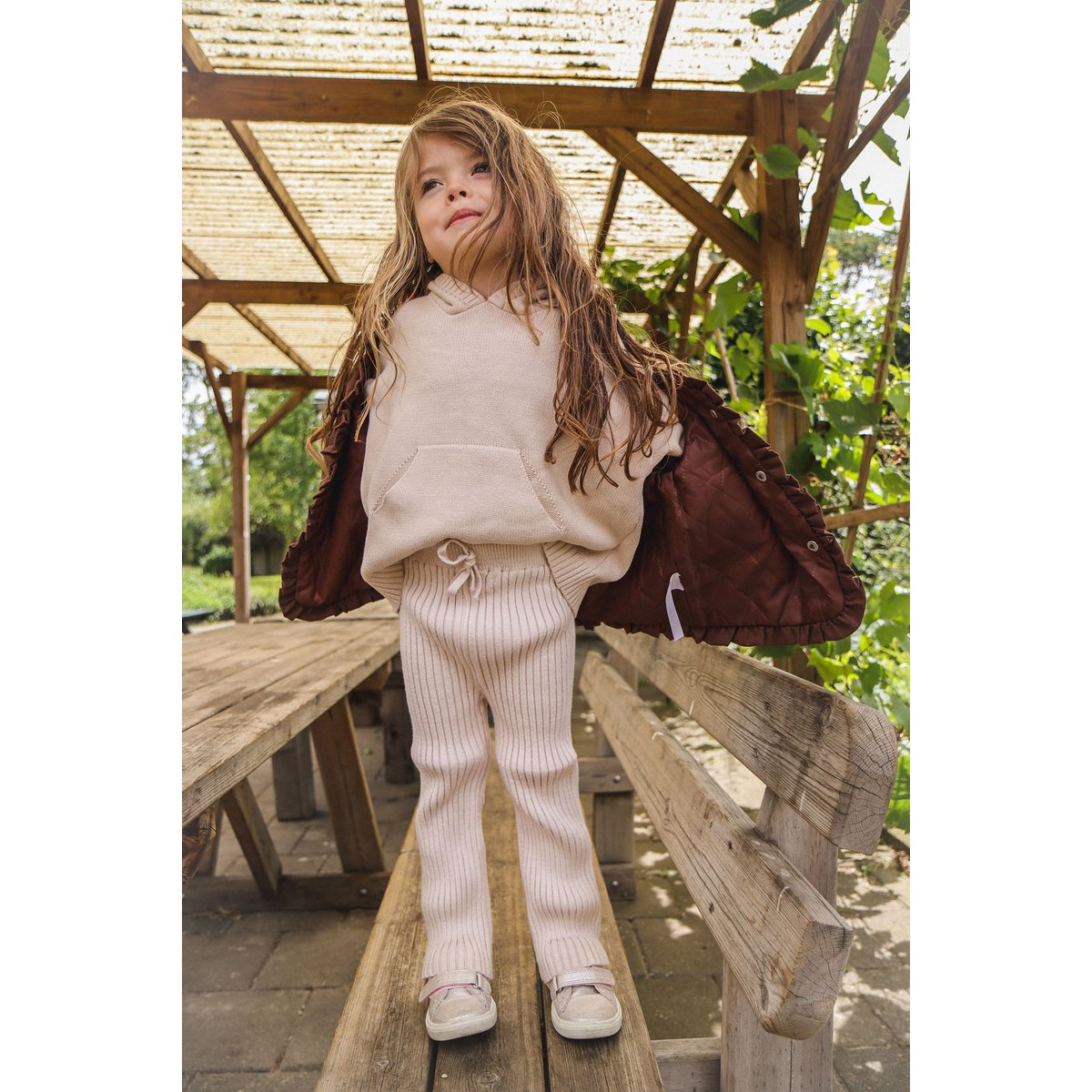 Scarlett Gebreide Kinderbroek – Warm Ribkatoen