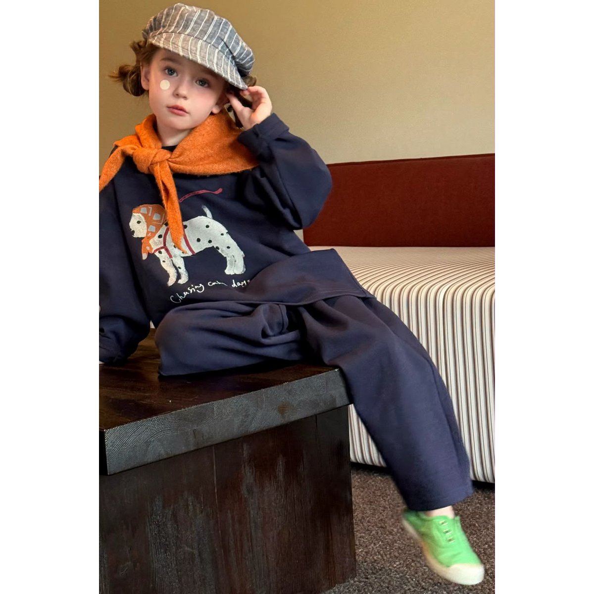 Archie Tweedelige Kinder Loungeset met Puppyprint