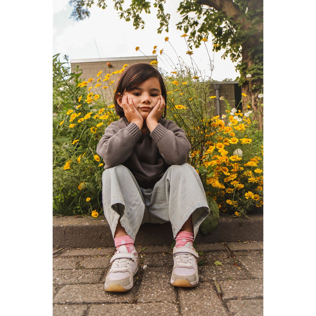 Alfie Gebreide Unisex Kinderhoodie van Katoen
