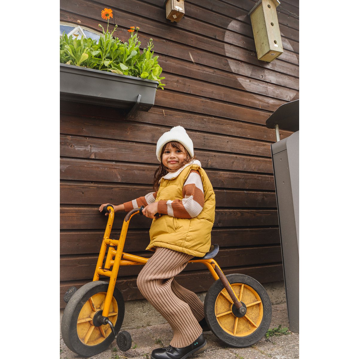 Scarlett Gebreide Kinderbroek – Warm Ribkatoen