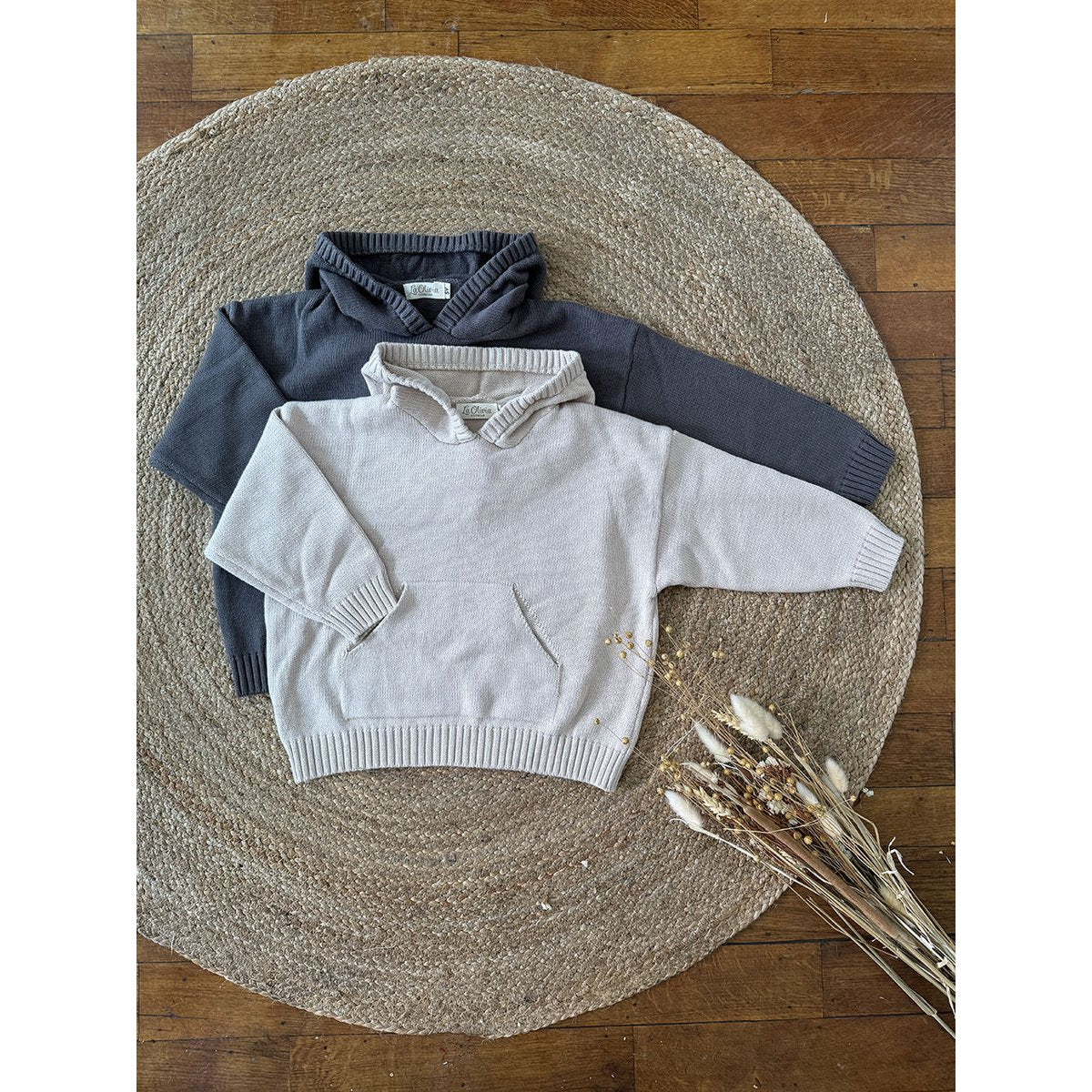 Alfie Gebreide Unisex Kinderhoodie van Katoen