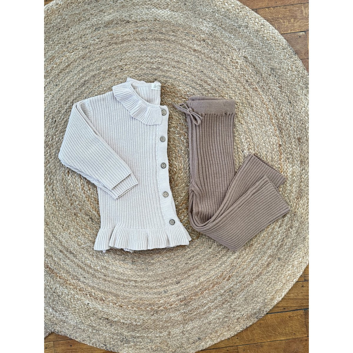 Scarlett Gebreide Kinderbroek – Warm Ribkatoen
