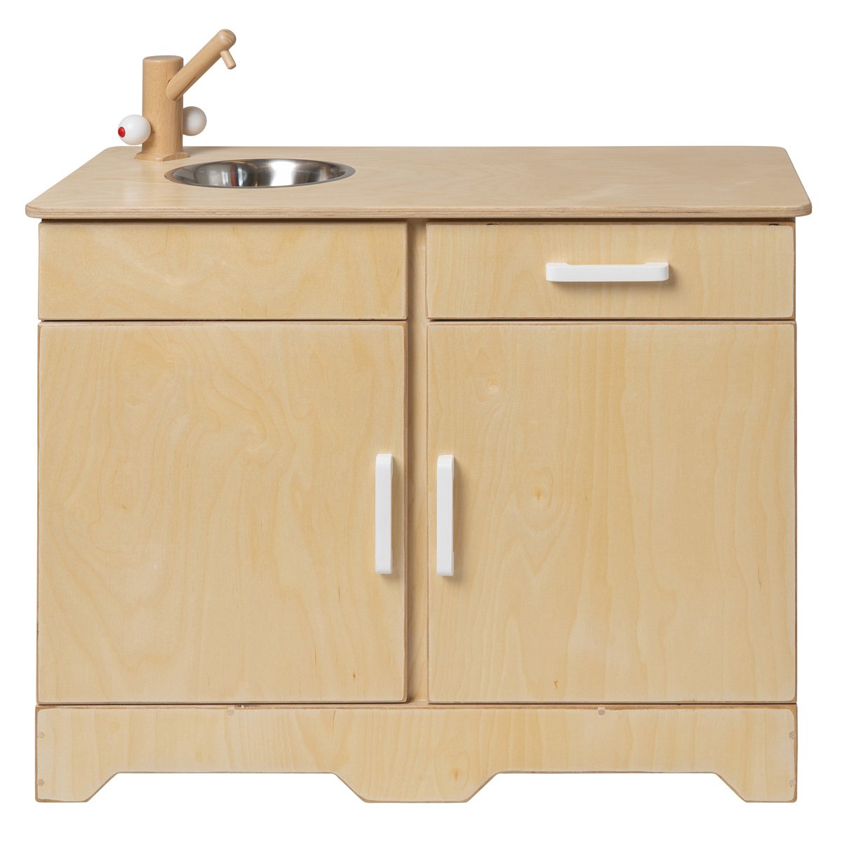 Van Dijk Toys houten speelkeuken naturel-wit | 77 cm
