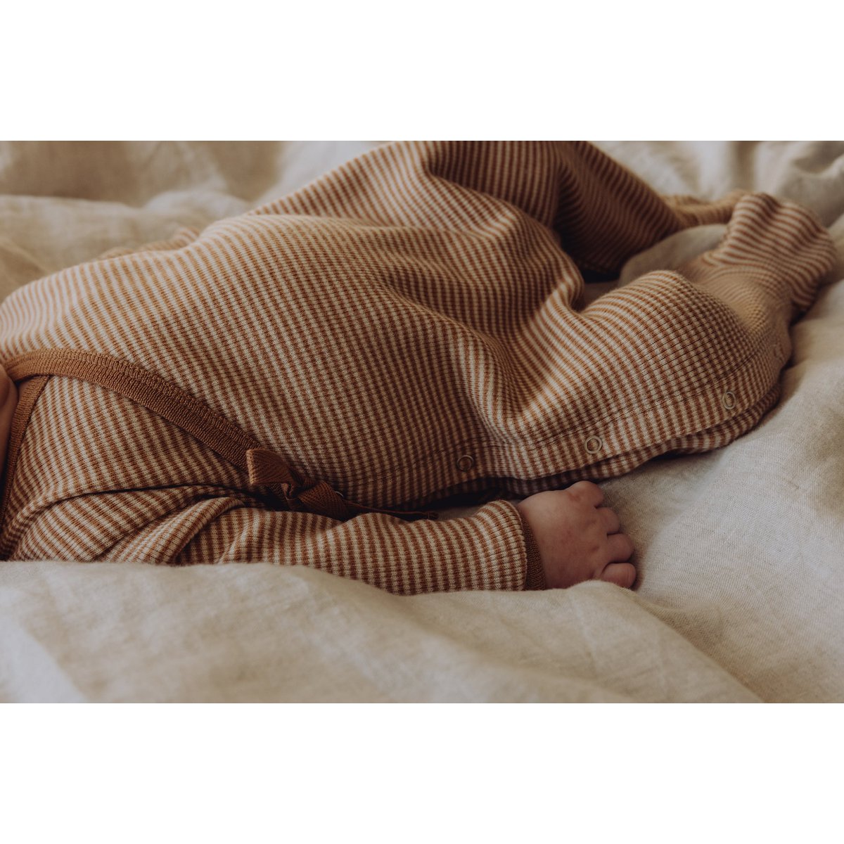 Wollen ribvoetje - Fawn streep
