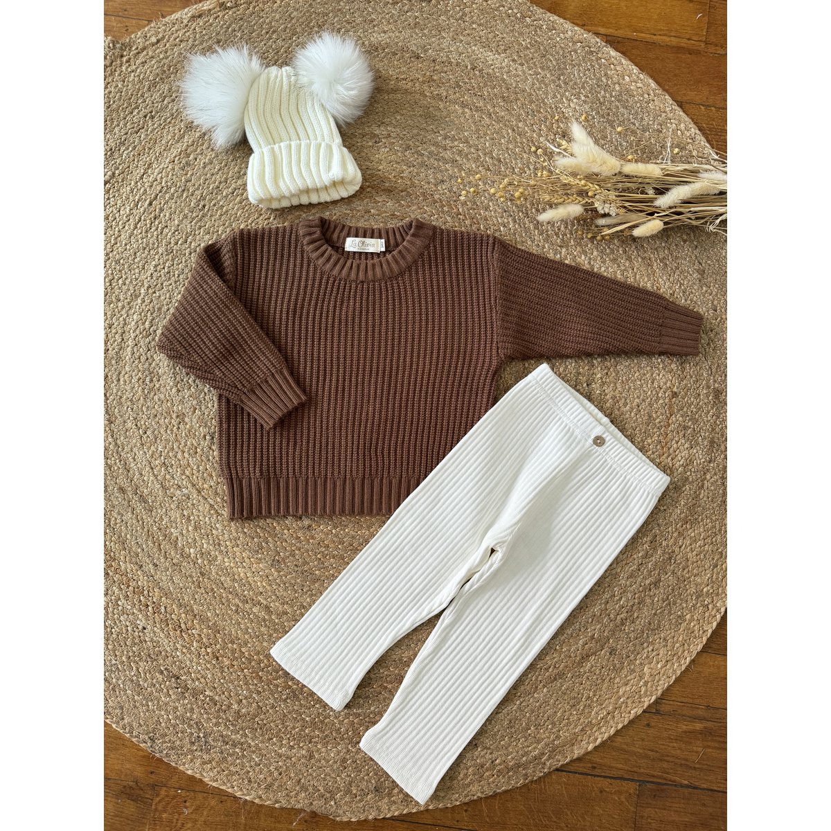 Lea Unisex Gebreide Kindertrui met Ronde Hals