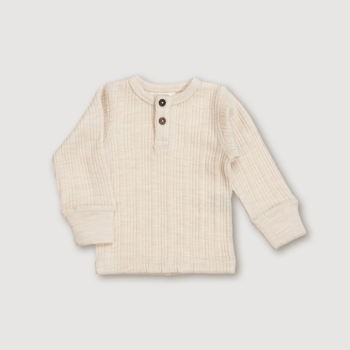 Wollen Rib Henley Top - Haver