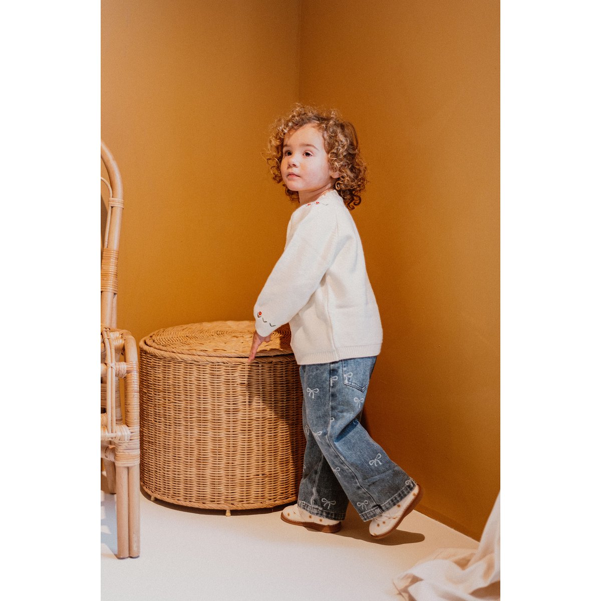 Rae Kinderjeans met Lintprint – Rechte Pijp