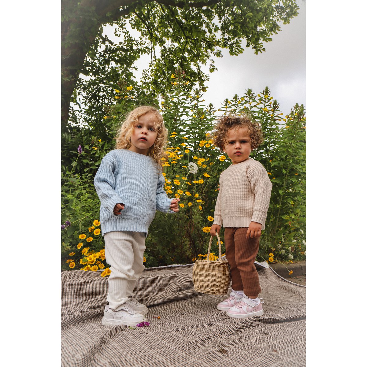 Lea Unisex Gebreide Kindertrui met Ronde Hals