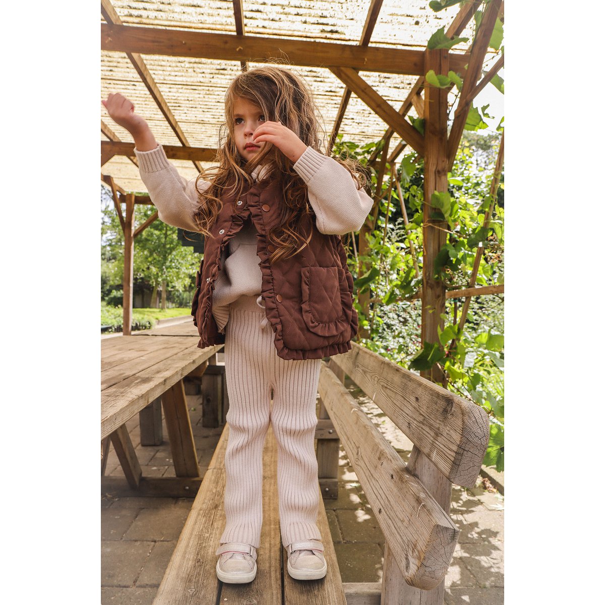 Scarlett Gebreide Kinderbroek – Warm Ribkatoen