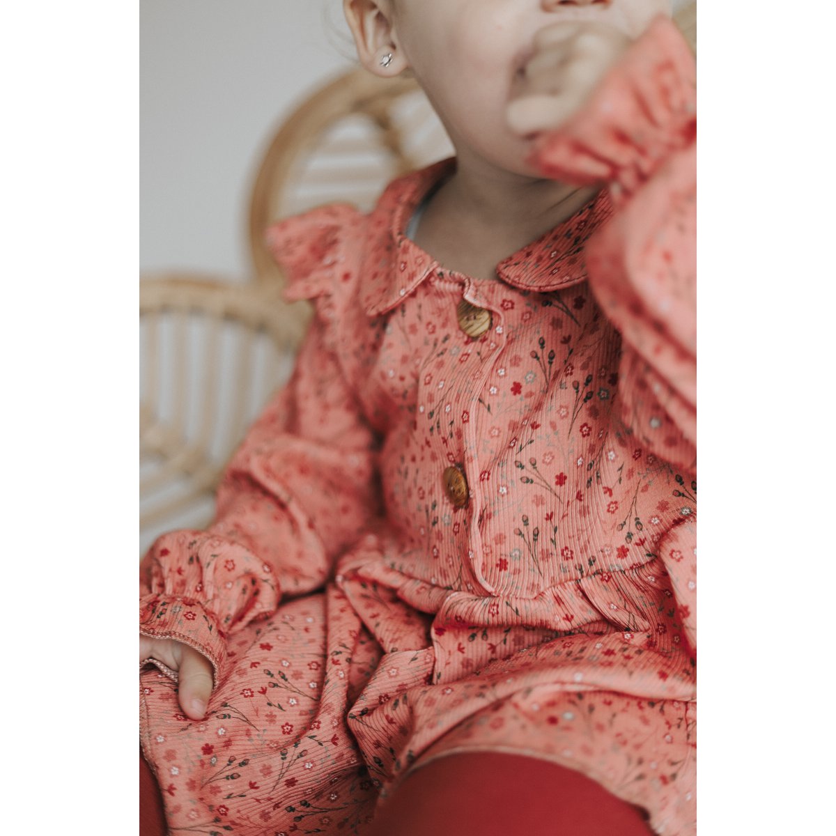 Blouse Ruffle Rusty Flower