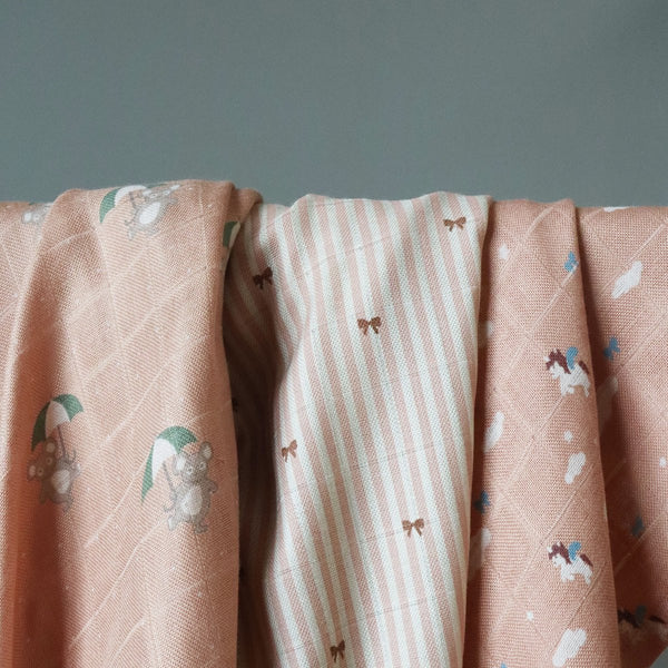 Nuuroo bamboe mousseline doekjes Unicorn Sky | 2 stuks